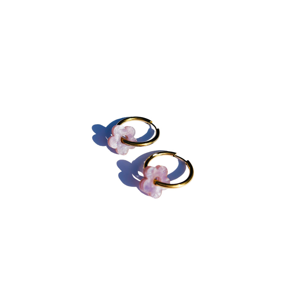 mini daisy hoop | mineral purple