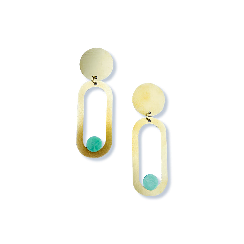 floating away | brushed brass | pistachio