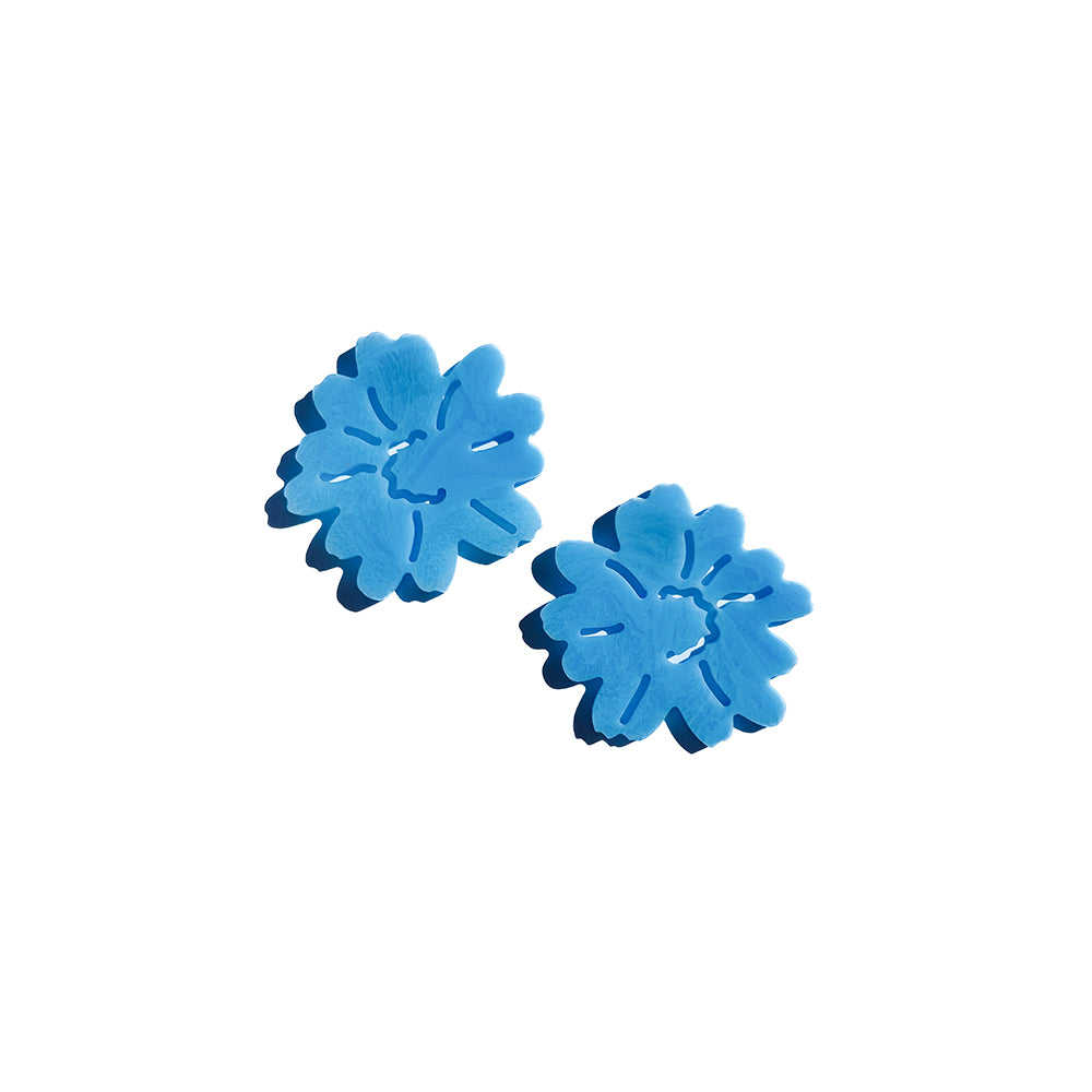 margarita bloom | statement stud | sky blue