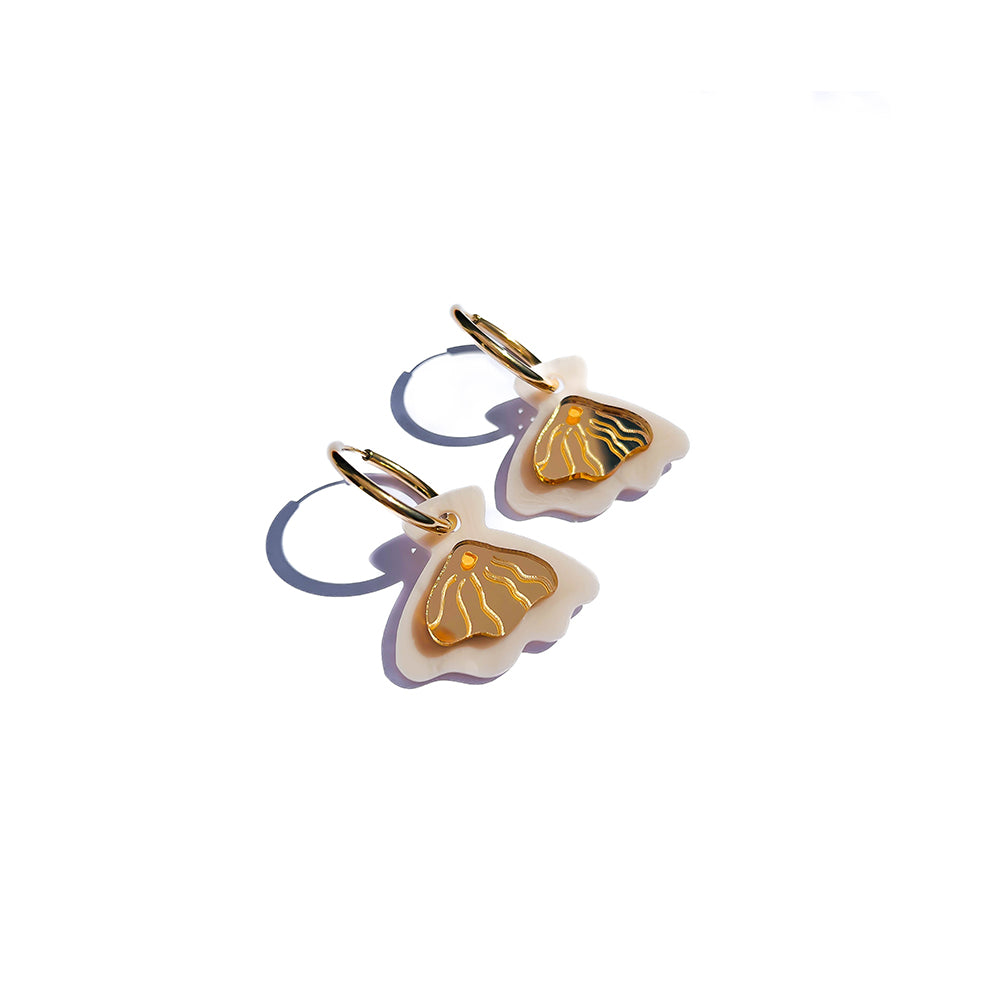shell hoop | cream & beige