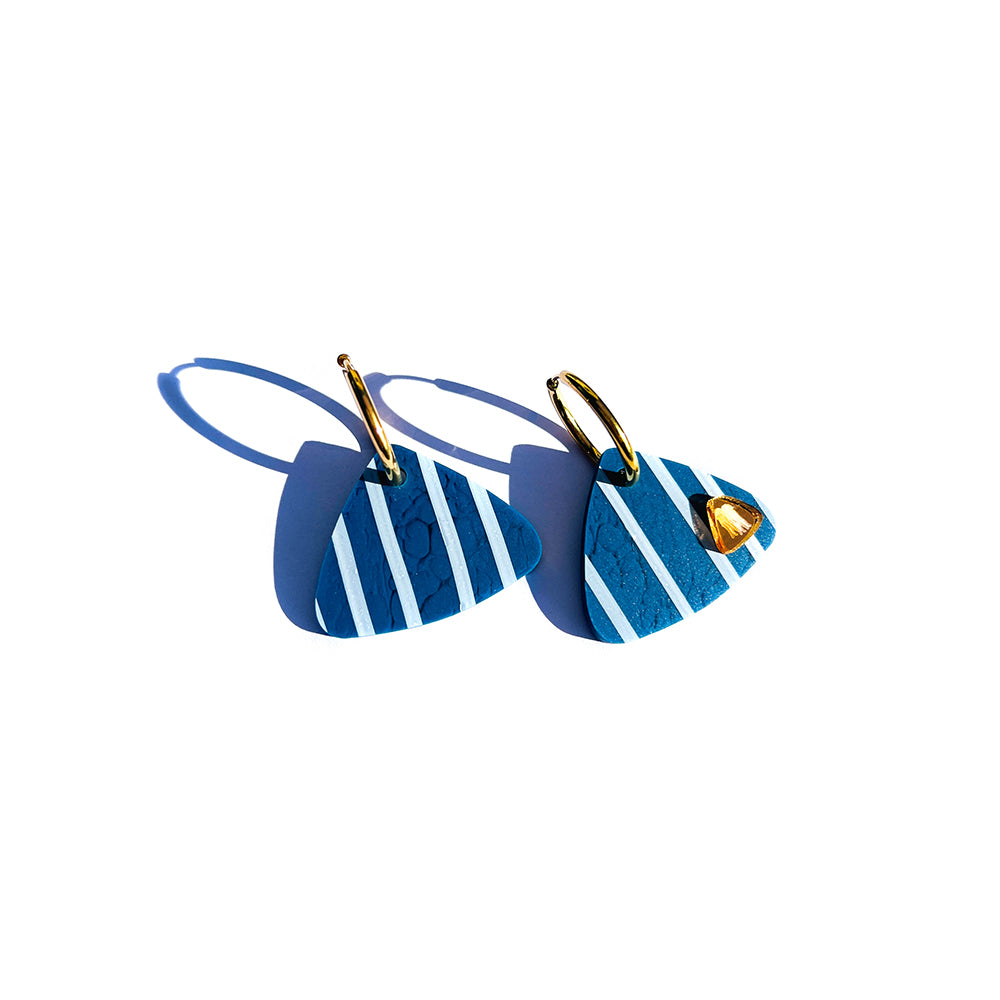 pipi hoop | navy blue stripe matte